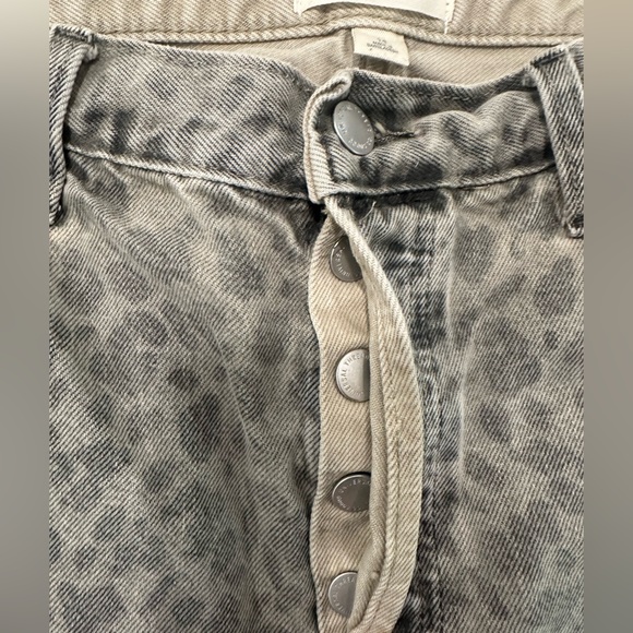 Washed faded leopard denim 90’s baggy Jeans - Picture 6 of 7